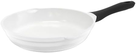 CeraStone CCWFP11 Ceracast Ceramic Non Stick Wave Fry Pan, 11-Inch, White