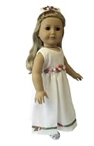 American Girl Doll Clothes Ivory Floral Dress