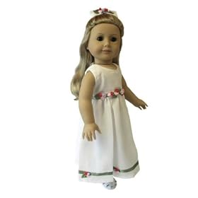 American Girl Doll Clothes Ivory Floral Dress by 