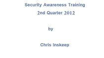 Click to Download Free Kindle Book -> Training Materials 2Q2012 (Infomation Security Awareness Training 2Q2012)