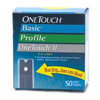One Touch Basic Profile Blood Glucose Test Strips - 100ct Box
