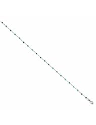 2.7 Carat Blue Diamond Briolette Bracelet 7.5 Inches