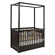 Baby Miro Newhaven 4-in-1 Convertible Canopy Crib in Dark Chocolate