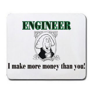 ENGINEER I make more money than you! Mousepad