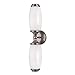 Brooke 2-Light Wall Sconce - Satin Nickel Finish with White Glass Shade