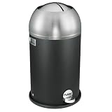 Polder WB-1035-87 Wink 8-2/3-Gallon Trash Can, Black and Stainless Steel