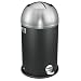 Polder WB-1035-87 Wink 8-2/3-Gallon Trash Can, Black and Stainless Steel