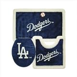 Los Angeles Dodgers Combo 7 Piece Frosty Bathroom Set & 3 Piece Bath Rug Set