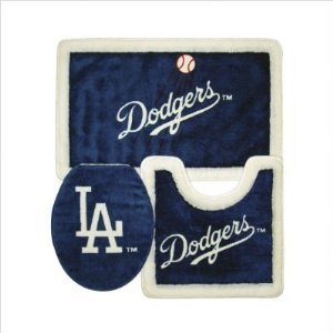 Los Angeles Dodgers Combo 7 Piece Frosty Bathroom Set & 3 Piece Bath Rug Set