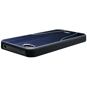 iSkin ARIPH4-BE2 Aura Collection iPhone 4 / 4S (Metallic Blue/Black)