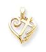 14k AA Diamond Cross Pendant
