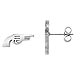 Small Stainless Steel Gun Stud Earrings 3/8 inch
