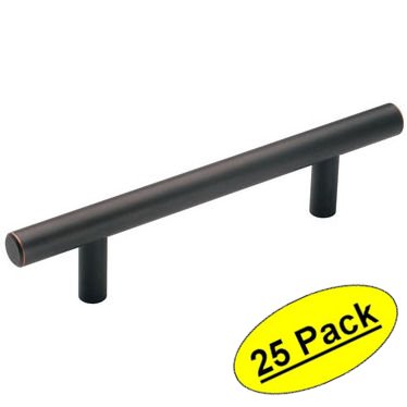 Amerock BP40516-ORB Carbon Steel Bar Pull with 3-3/4 Inch Center, Oil Rubbed Bronze - 25 Pack