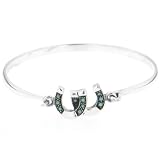 Sterling Silver Turquoise Horseshoe Bangle Bracelet