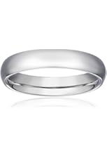 Women's 14k White Gold 4mm Comfort Fit Plain Wedding Band