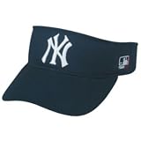 MLB ADULT New York YANKEES Home NAVY BLUE VISOR Adjustable Velcro TWILL
