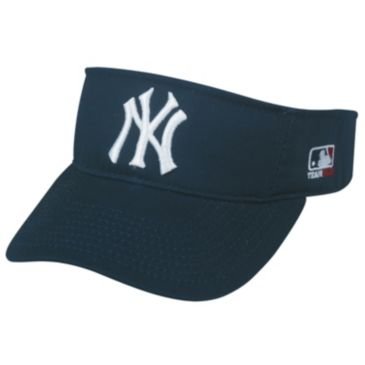 MLB ADULT New York YANKEES Home NAVY BLUE VISOR Adjustable Velcro TWILL