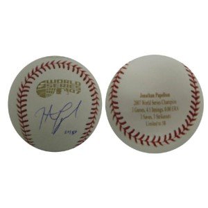 Jon Lester Boston Red Sox Signed 2007 World Series Baseballs Engraved (MLB Authenticated)