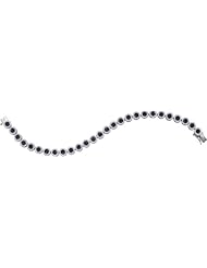 14K White Gold 4.0CT Black Diamond Flower bracelet
