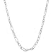 925 Sterling Silver Alternate Open Link Chain Necklace