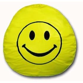 Smiley Face Vinyl Bean Bag Chair