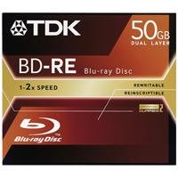 TDK BD-RE50JC2XE BD-RE 50GB Blu-ray Disc Jewel Case