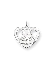 Sterling Silver Disney Winnie the Pooh Heart Charm