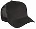 Trucker Mesh Baseball Cap in Heavy Brushed Cotton ( Baumwolle ) in Schwarz