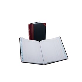 Boorum & Pease 38-300-J Record/account book, black/red cover, journal rule, 9-5/8 x 7-5/8, 300 pages