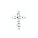 10K White Gold 1/4 ct. Diamond Cross Pendant with Chain