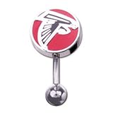 Atlanta Falcons 316L Stainless Steel Belly Ring - 14G - 3/8 Inch Bar Length - Sold Individually