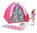 Barbie dolls -Barbie - Tent and Stacie V4401 (The Tent and Stacie set from MATTEL is part of the Barbie range.Stacie's decided to go on a camping holiday this year, and has brought along a beautiful tent that sleeps four people.The set also includes accessories such as a camp fire, sleeping bag, folding chair and more.Includes Stacie doll.)