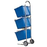 Recycling Bin Cart & 3 Recycling Bins