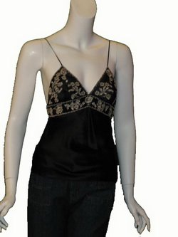 ROBERTO CAVALLI Embroidered Silk Cami Top