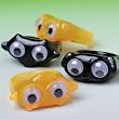 Halloween Neon Wiggle Eye Rings - 12 Pack