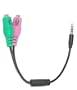 Headset Buddy: PC Headset to 3.5mm Smartphone Adapter: Convert Dual 3.5mm to 3.5mm, PC Computer Headset to iPhone, Blackberry, Droid, Palm, Samsung, LG, HTC