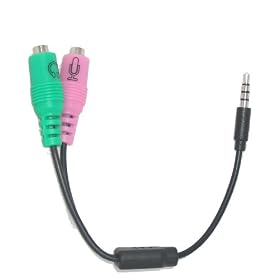 Headset Buddy: PC Headset to 3.5mm Smartphone Adapter: Convert Dual 3.5mm to 3.5mm, PC Computer Headset to iPhone, Blackberry, Droid, Palm, Samsung, LG, HTC