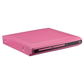Curtis DVD1047 2 Channel DVD Player, Pink