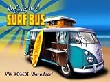 The Original Surf Bus - Volkswagen VW Kombi  Barndoor  - Mini Metal Wall Sign