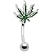 Green Pot Leaf Eyebrow Ring