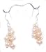 Beautiful Genuine Peach Fresh Water Pearl Cluster Dangle Earrings on 925 Sterling Silver Hooks Comes Gift Boxed