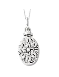 Flower Ash Holder Necklace in Sterling Silver
