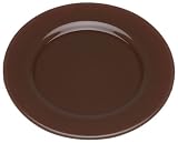 Love Plates Set of 4, 9-1/2-inch Salad Plates, Chocolate