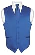 Men's ROYAL BLUE Dress Vest and NeckTie Set for Suit or Tuxedo