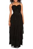 Black Tulle Flower Dress