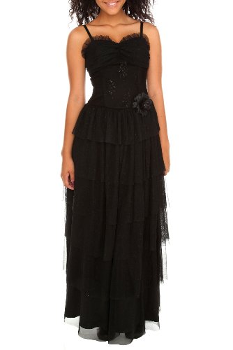 Black Tulle Flower Dress