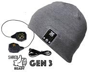 Justright Heather Gray Gen 3.0 with BE-Link Audio System - Wireless Bluetooth stereo headphones, built-in mic for hands free phone calls