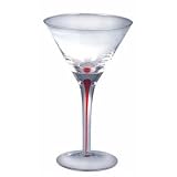 Valentine Martini Glass Set of 4 with Red Stems