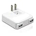 Universal USB 2 Port 1000mAh Wall Charger for Apple Ipod Mp3 Shuffle Nano Video Touch Classic Iphone, iPhone 3G, Microsoft Zune 30gb 80gb 4gb 8gb, Sandisk Sansa