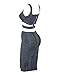 Whoinshop Women's Rayon Bodycon Top Skirt Set 2 Pieces Party Bandage Midi Dress